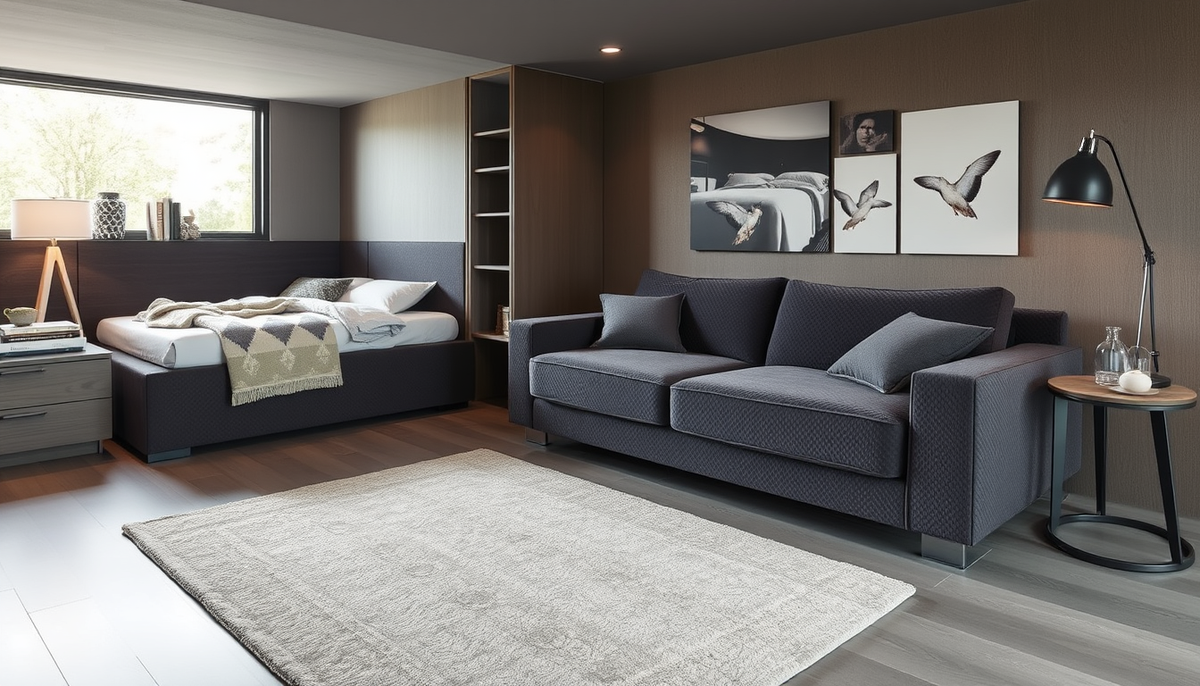 Casafab: Réinventez vos espaces avec lit coffre et canapé convertible en velours côtelé et tissu boucle — esthétique, rangement et modularité.