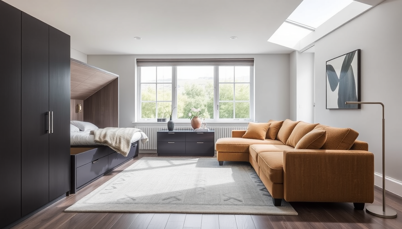 Literie coffre et canapés reformables : le duo velours côtelé et tissu boucle pour maximiser espace, style et confort