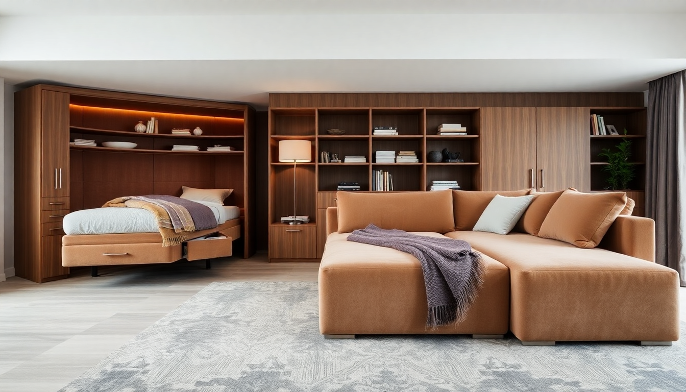 Innovations en mobilier multifonctionnel : allier literie avec coffre et canapés tendance en velours côtelé ou tissu boucle pour un intérieur moderne en 2026