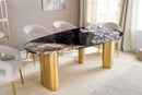 Mesa de comedor de mármol