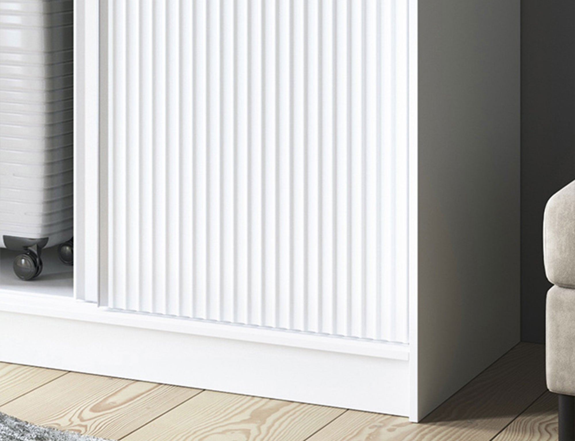 Armoire Dressing Coulissante 120 & 180 cm – Noir ou Blanc – Miroir Optionnel - RAVENTO