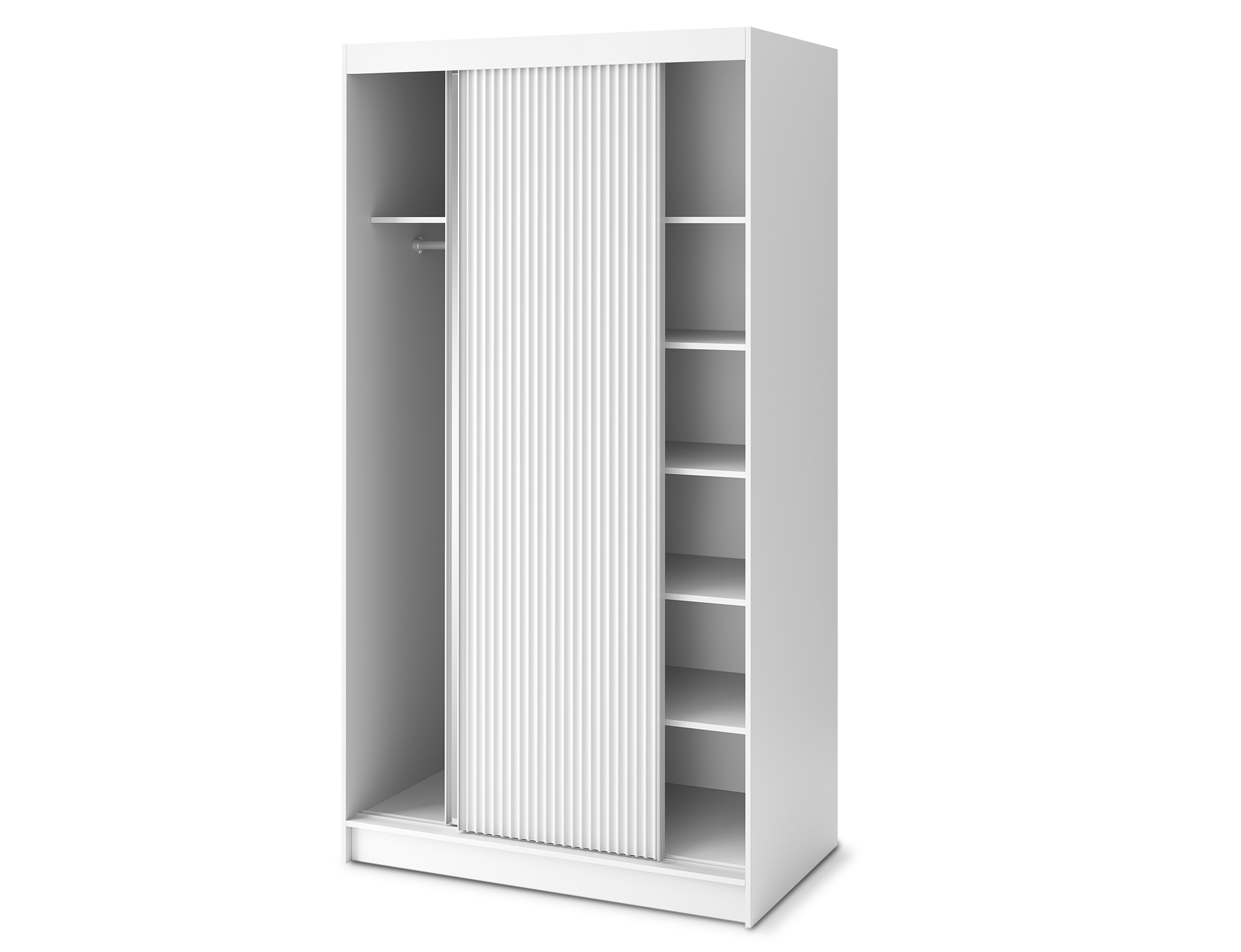 Armoire Dressing Coulissante 120 & 180 cm – Noir ou Blanc – Miroir Optionnel - RAVENTO