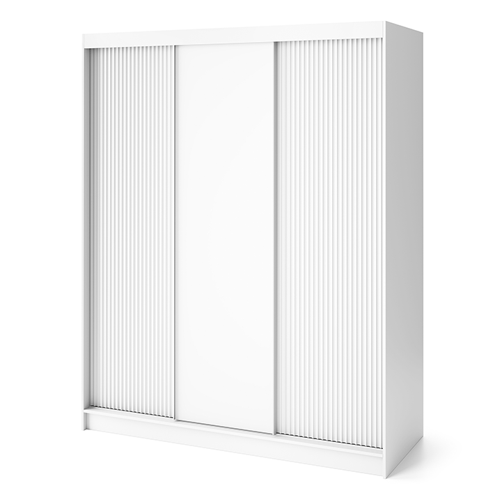 Armoire Dressing Coulissante 120 & 180 cm – Noir ou Blanc – Miroir Optionnel - RAVENTO