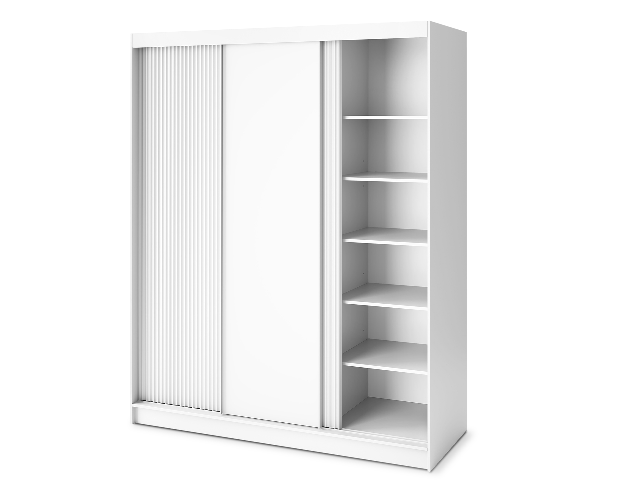 Armoire Dressing Coulissante 120 & 180 cm – Noir ou Blanc – Miroir Optionnel - RAVENTO