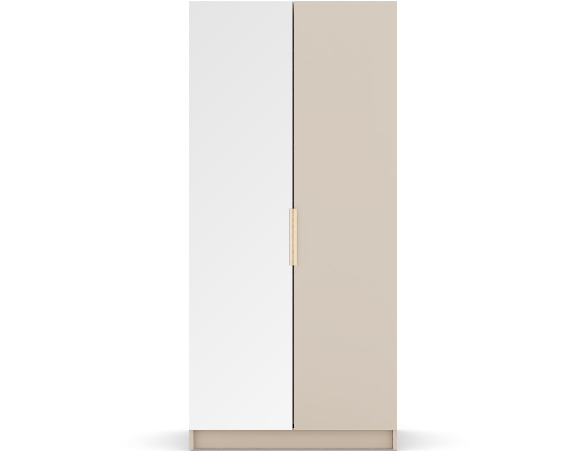 Armoire dressing Léana 100 cm – 2 portes, penderie, étagères, avec ou sans miroir