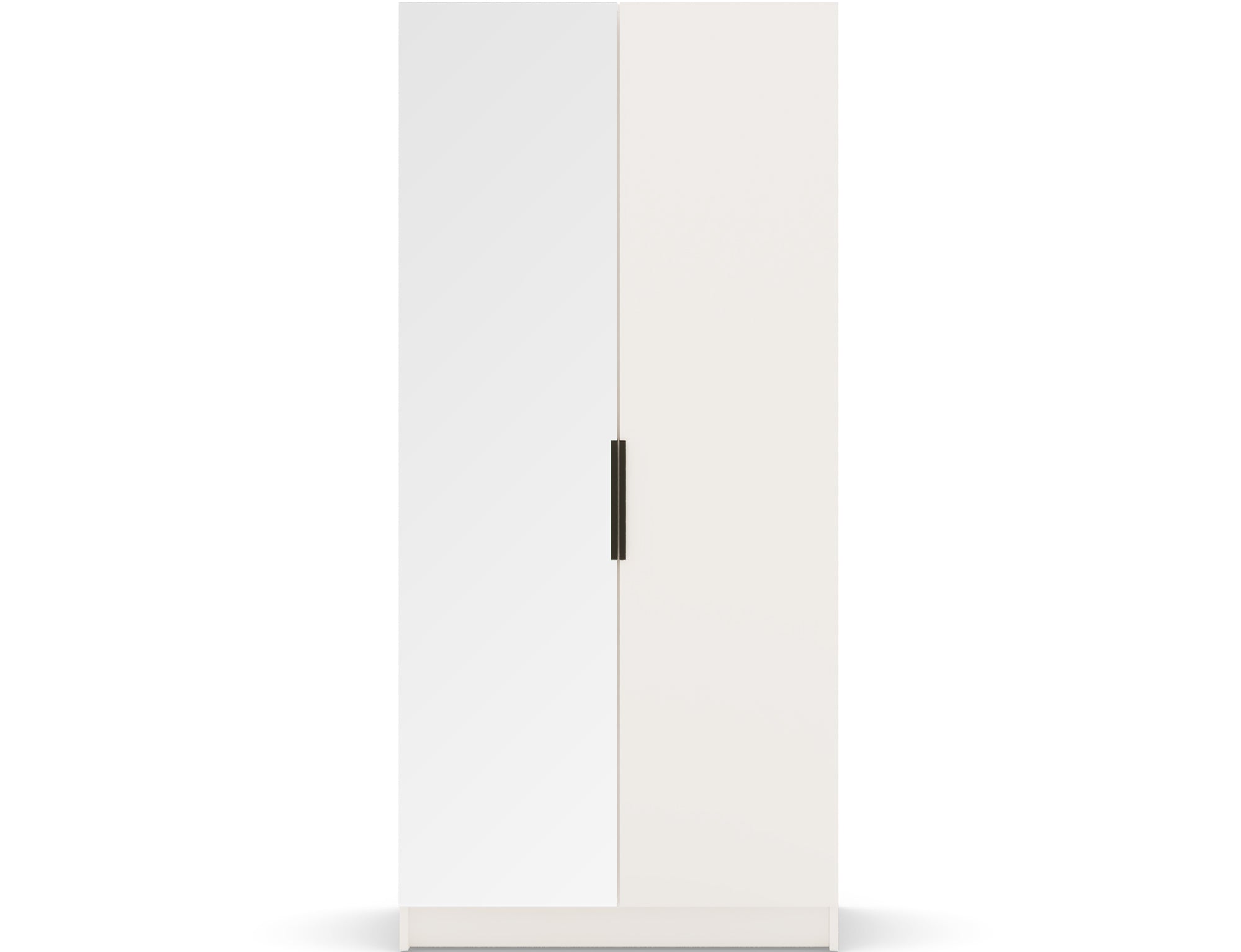 Armoire dressing Léana 100 cm – 2 portes, penderie, étagères, avec ou sans miroir