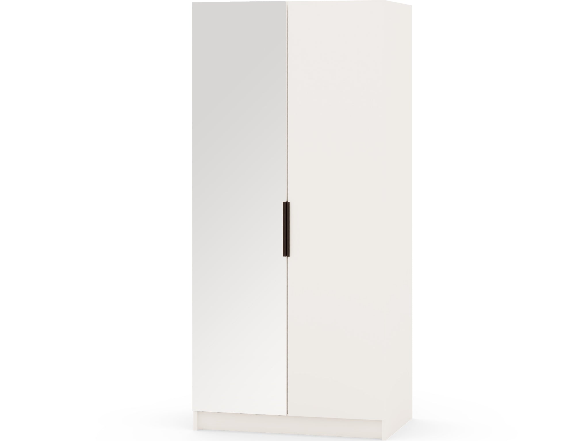 Armoire dressing Léana 100 cm – 2 portes, penderie, étagères, avec ou sans miroir
