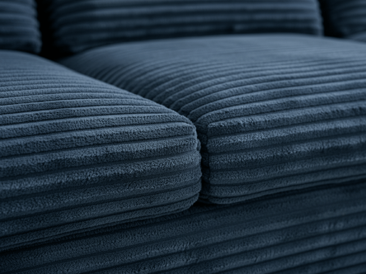 Canapé panoramique en U convertible en velours côtelé de grande épaisseur – Bercy