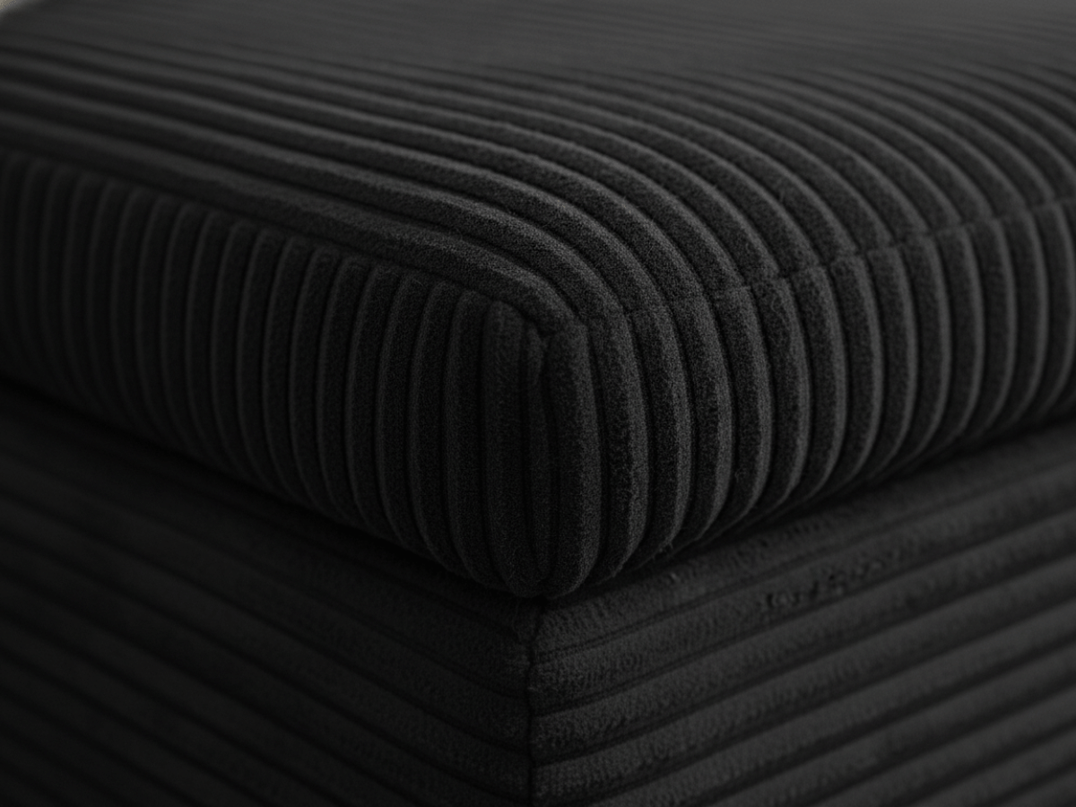 Canapé panoramique en U convertible en velours côtelé de grande épaisseur – Bercy