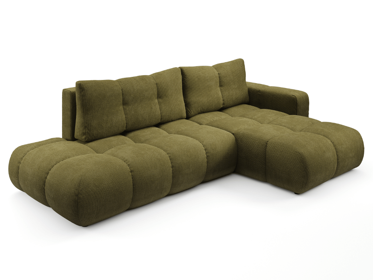 Sofá cama esquinero MAGENTA - Diseño asimétrico y ultra confort