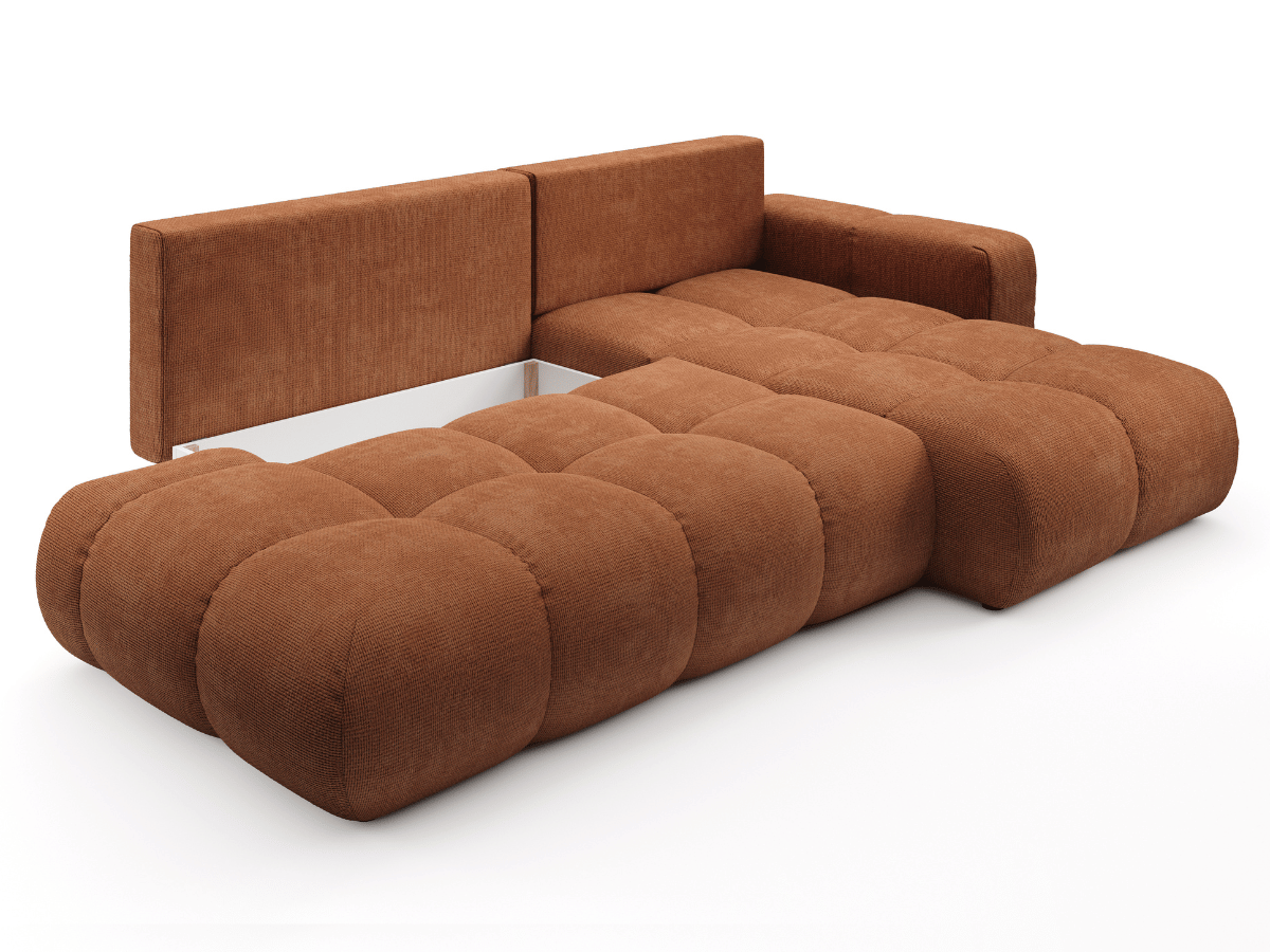 Sofá cama esquinero MAGENTA - Diseño asimétrico y ultra confort
