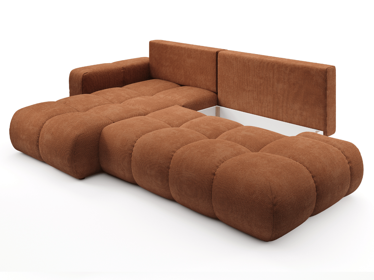 Sofá cama esquinero MAGENTA - Diseño asimétrico y ultra confort