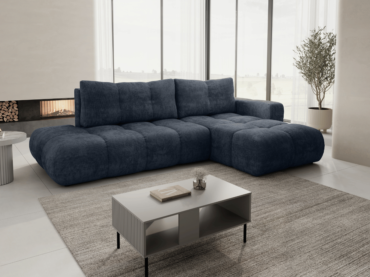 Sofá cama esquinero MAGENTA - Diseño asimétrico y ultra confort