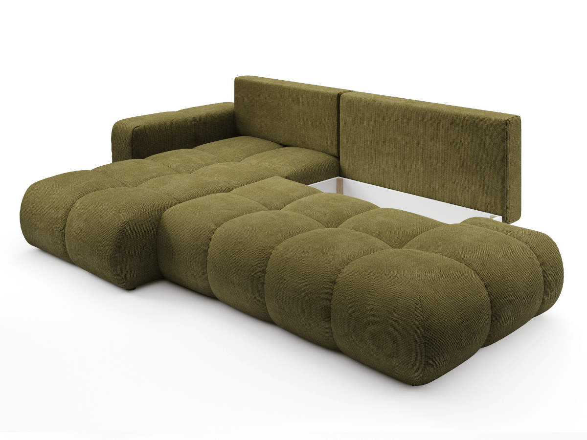 Sofá cama esquinero MAGENTA - Diseño asimétrico y ultra confort