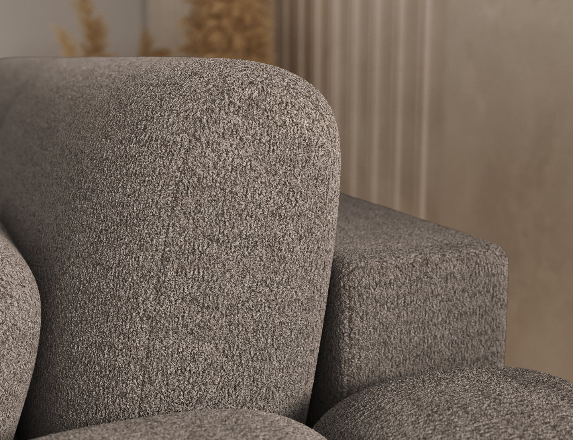Canapé d'angle Saint-Germain – détail mécanisme DL, tissu texturé 3D