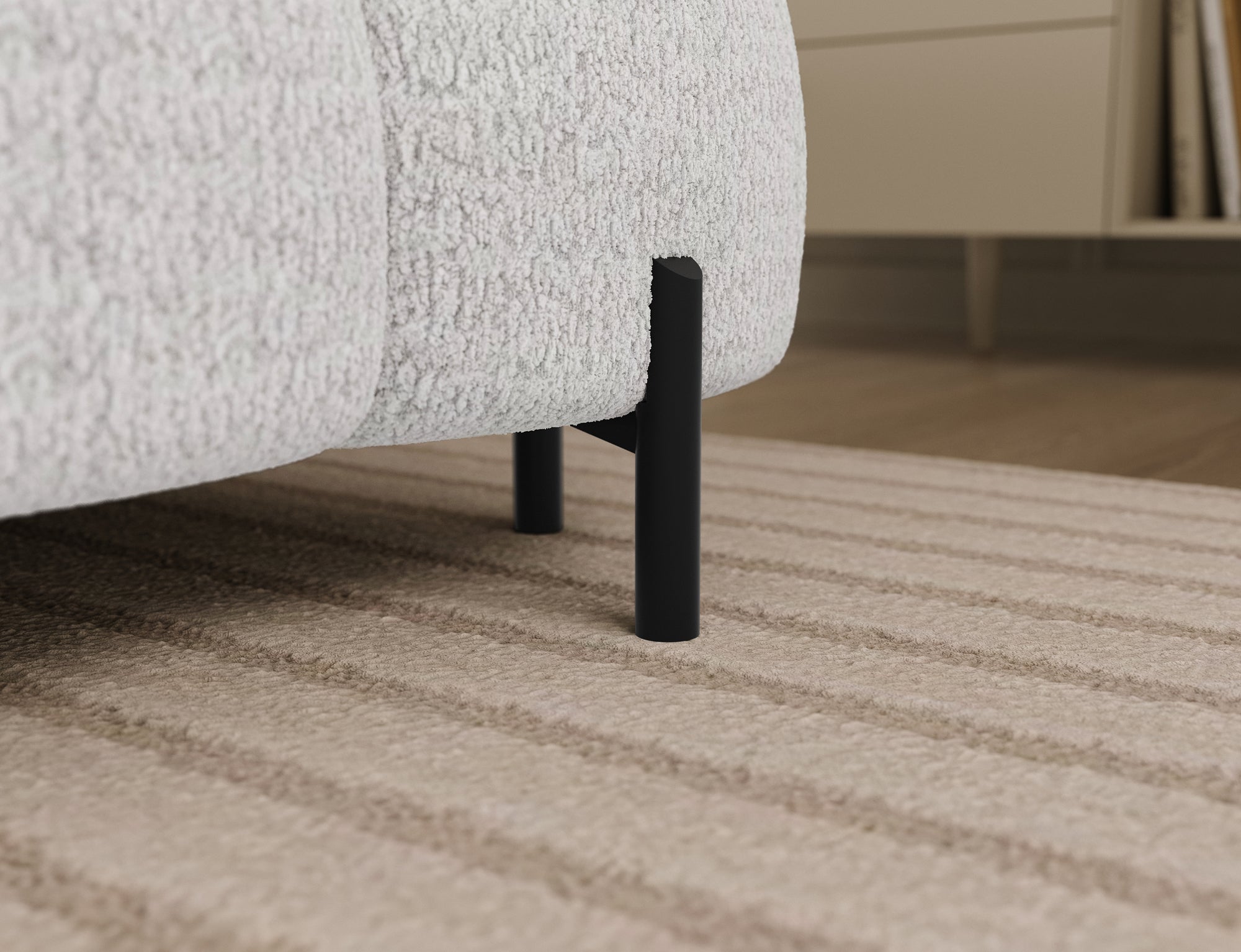 Montceau – Canapé panoramique en U convertible avec coffre et têtières réglables