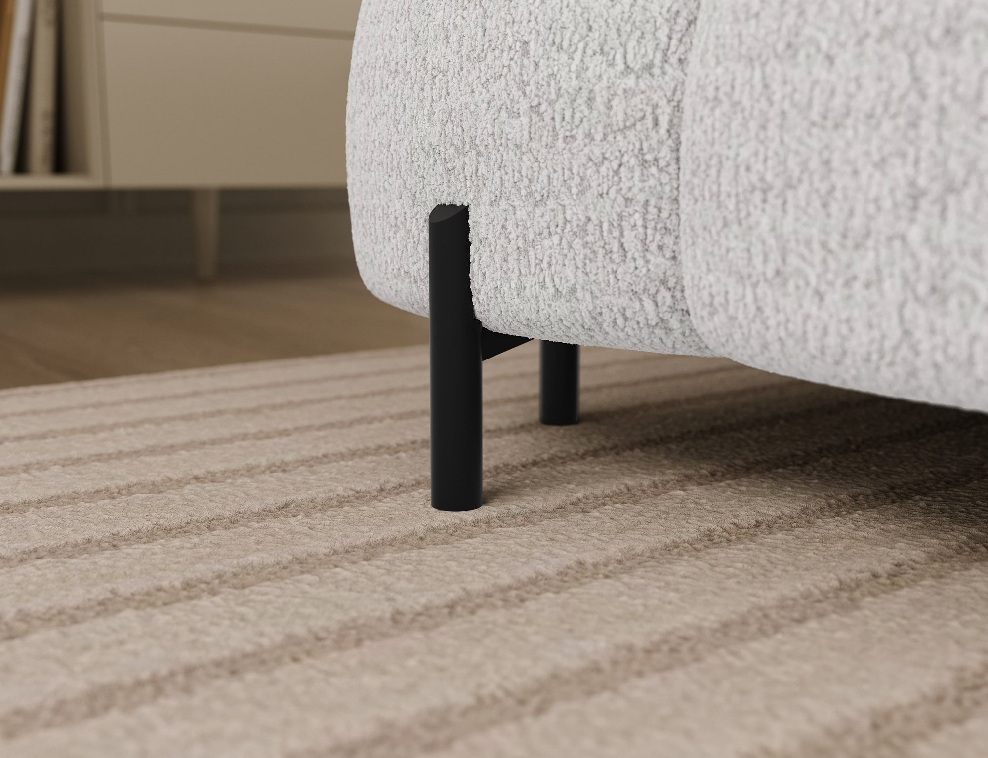 Montceau – Canapé panoramique en U convertible avec coffre et têtières réglables