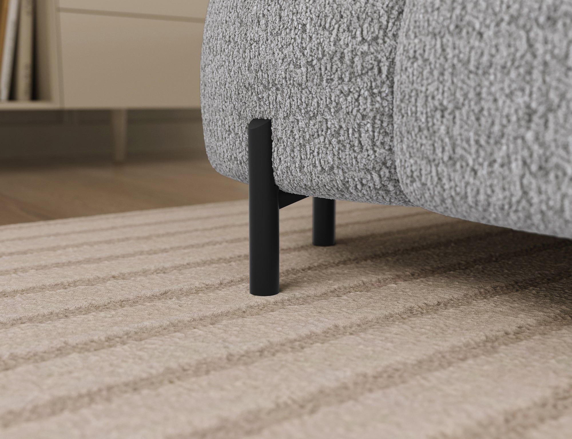 Montceau – Canapé panoramique en U convertible avec coffre et têtières réglables