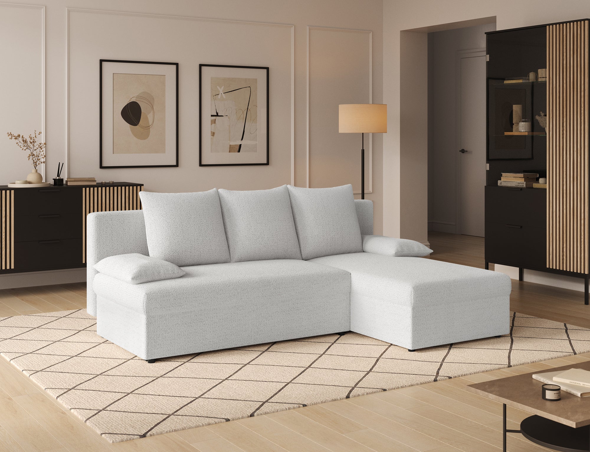 Canapé d’angle Convertible Bastille – Compact, Gain de Place & Petit Prix