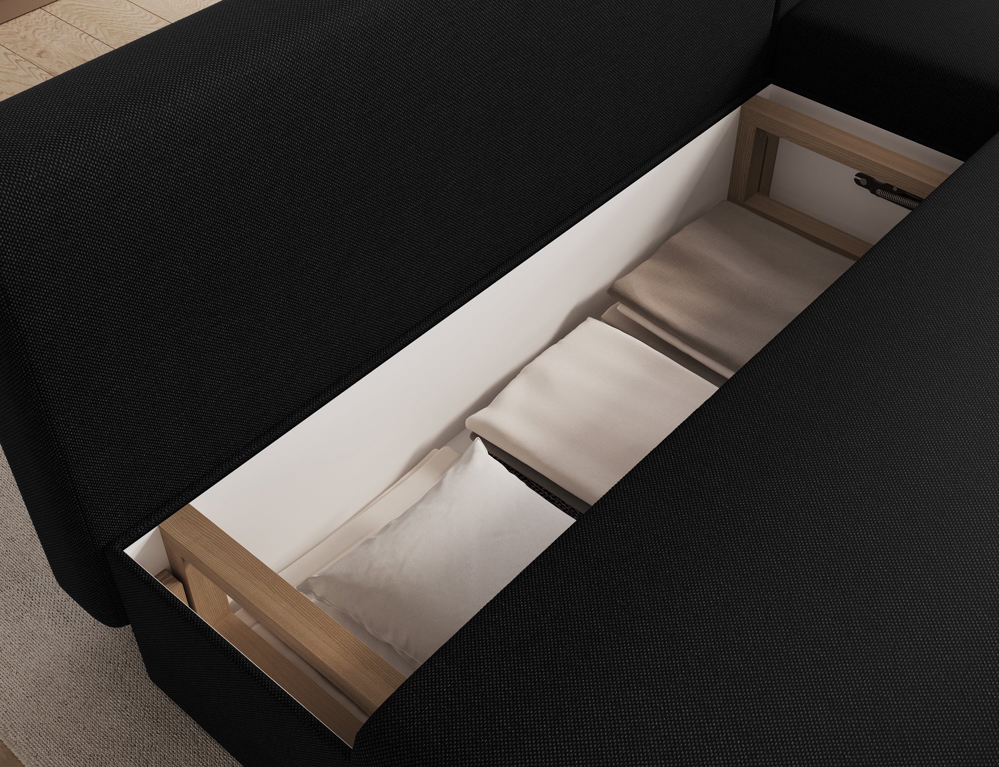 Canapé d’angle Convertible Bastille – Compact, Gain de Place & Petit Prix