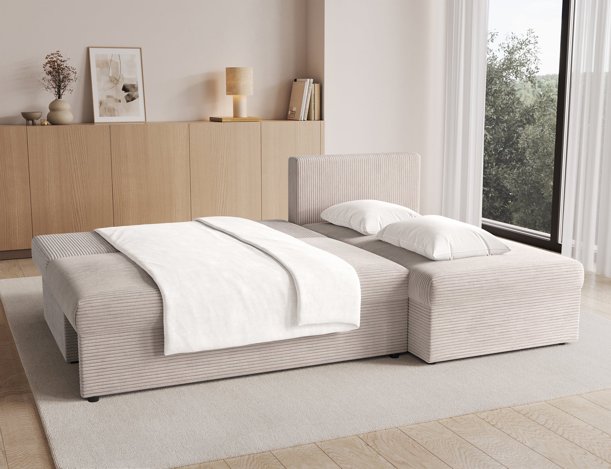 Canapé d’angle Convertible Bastille – Compact, Gain de Place & Petit Prix