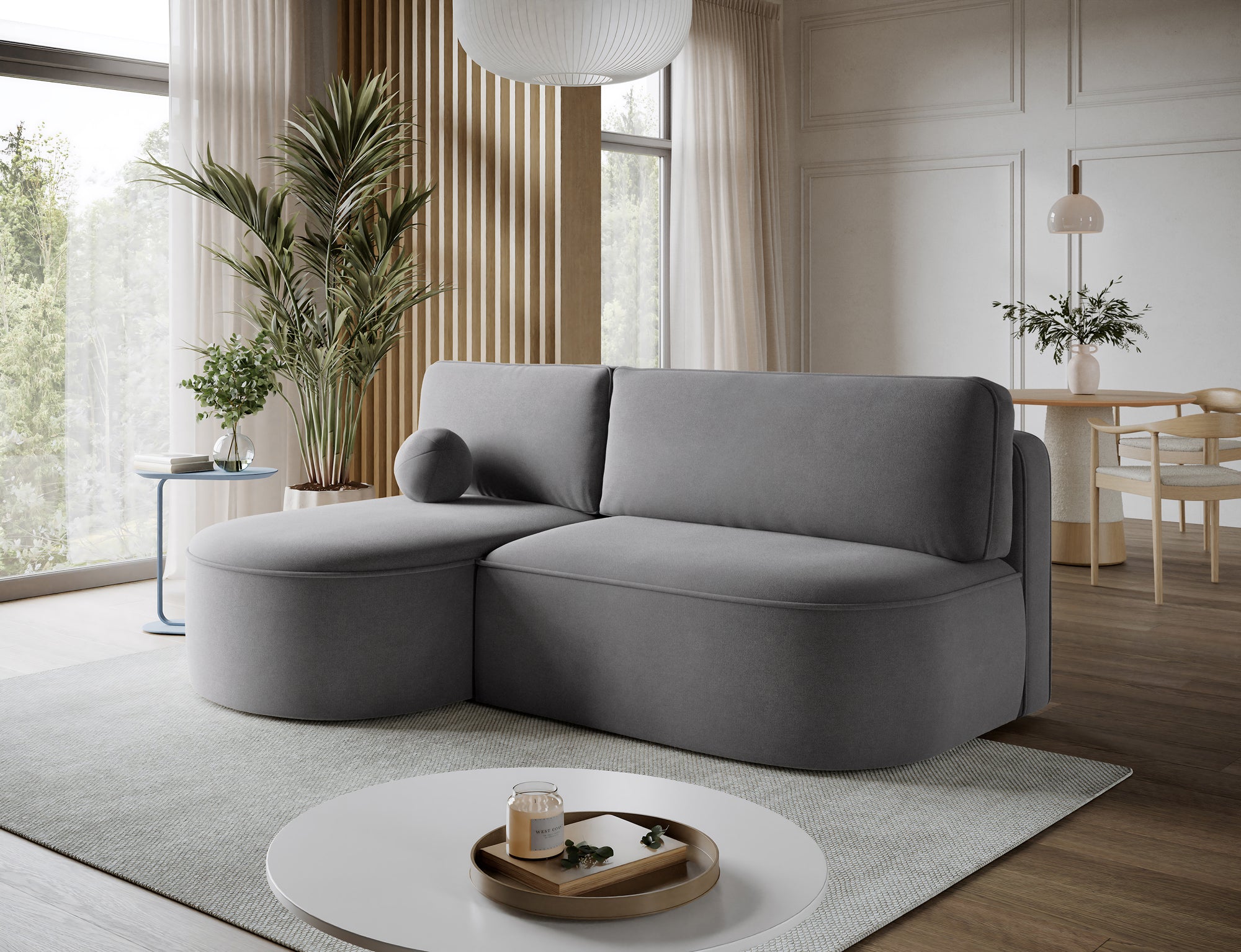 Canapé d’angle convertible avec coffre, idéal petit espace – Châtelet