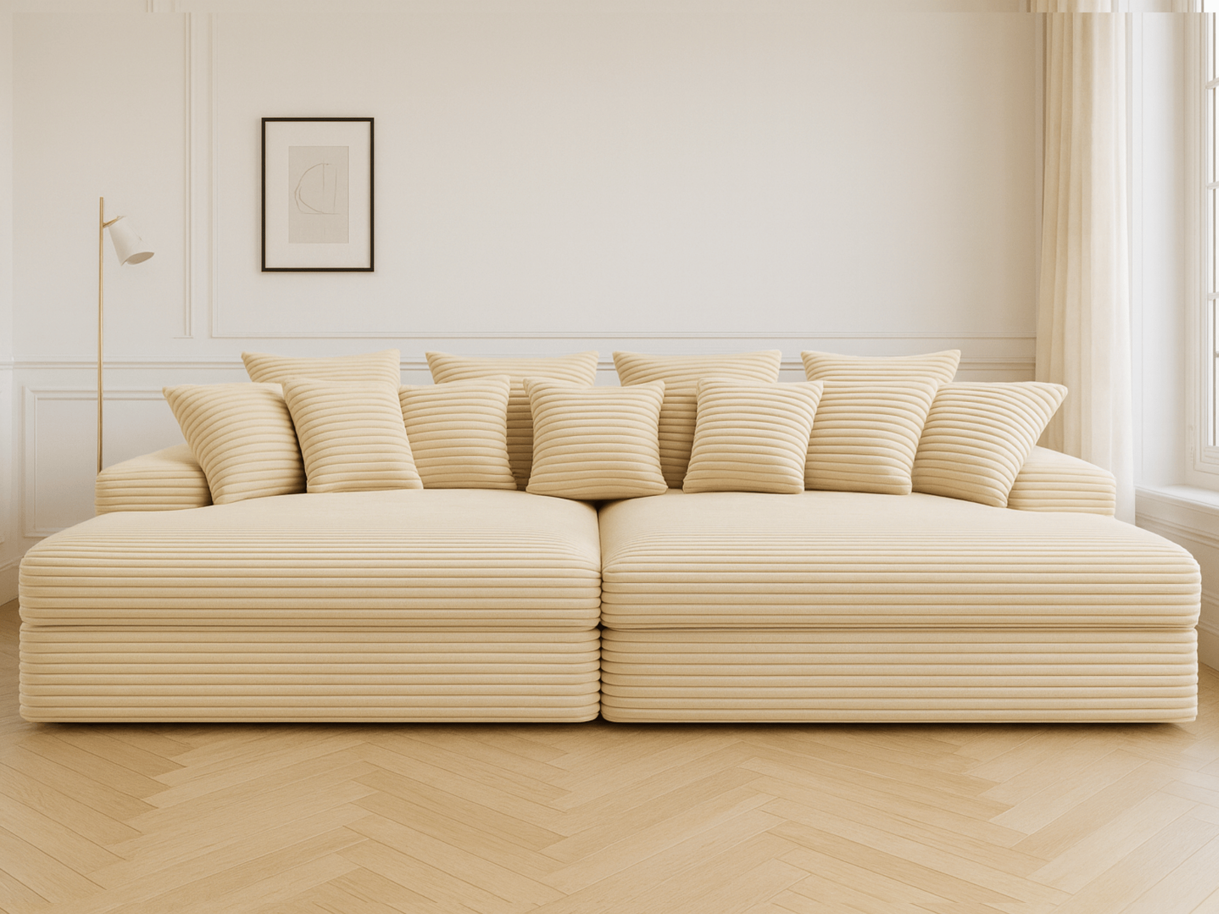 Canapé en velours côtelé doux OPERA