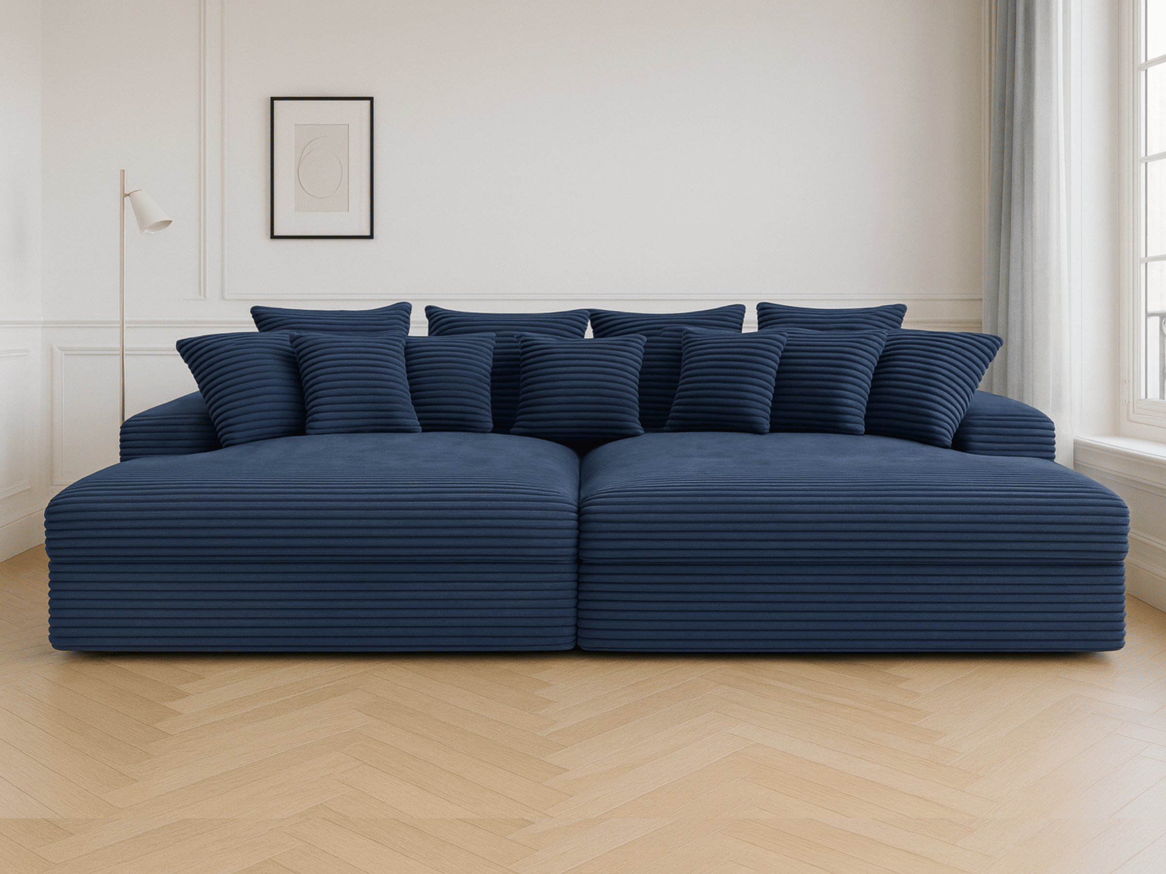 Canapé en velours côtelé doux OPERA