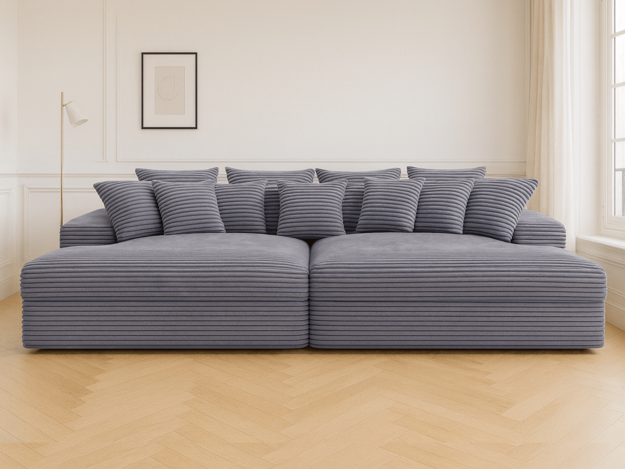 Canapé en velours côtelé doux OPERA