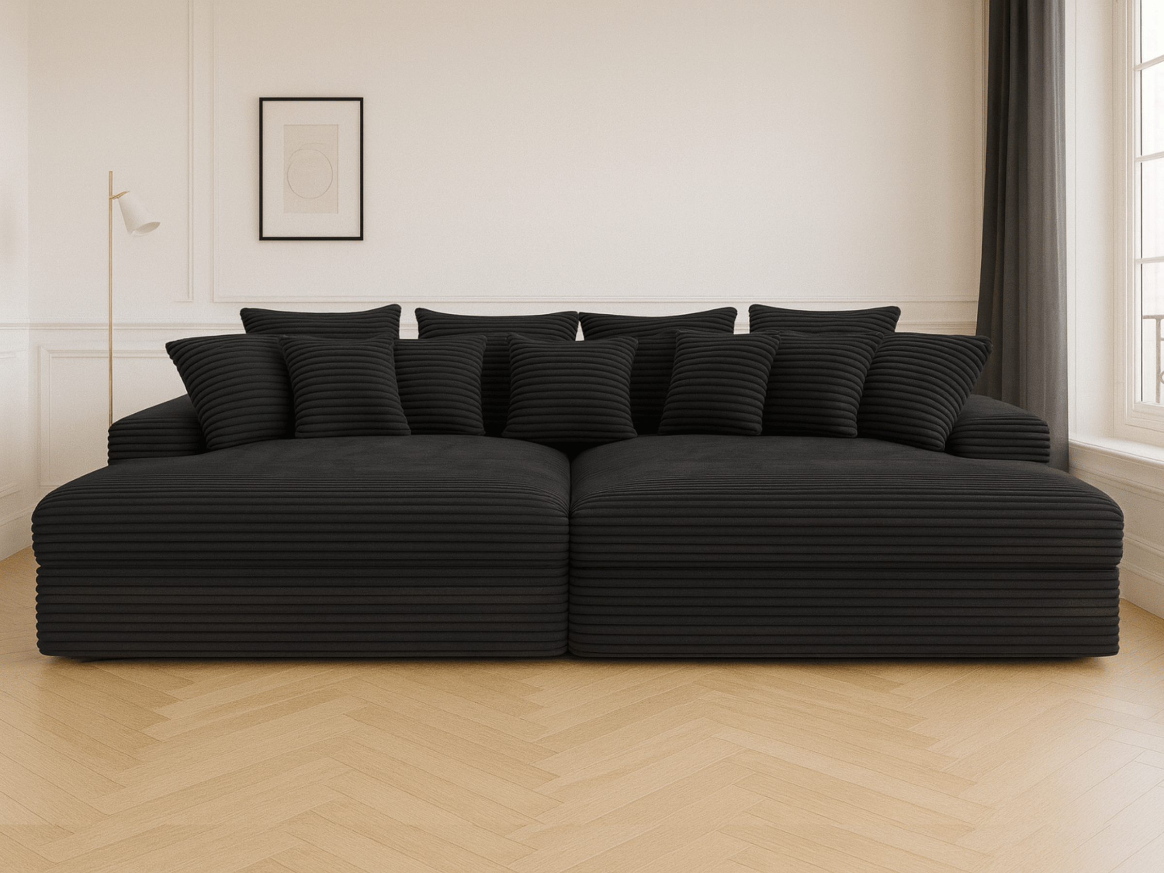 Canapé en velours côtelé doux OPERA