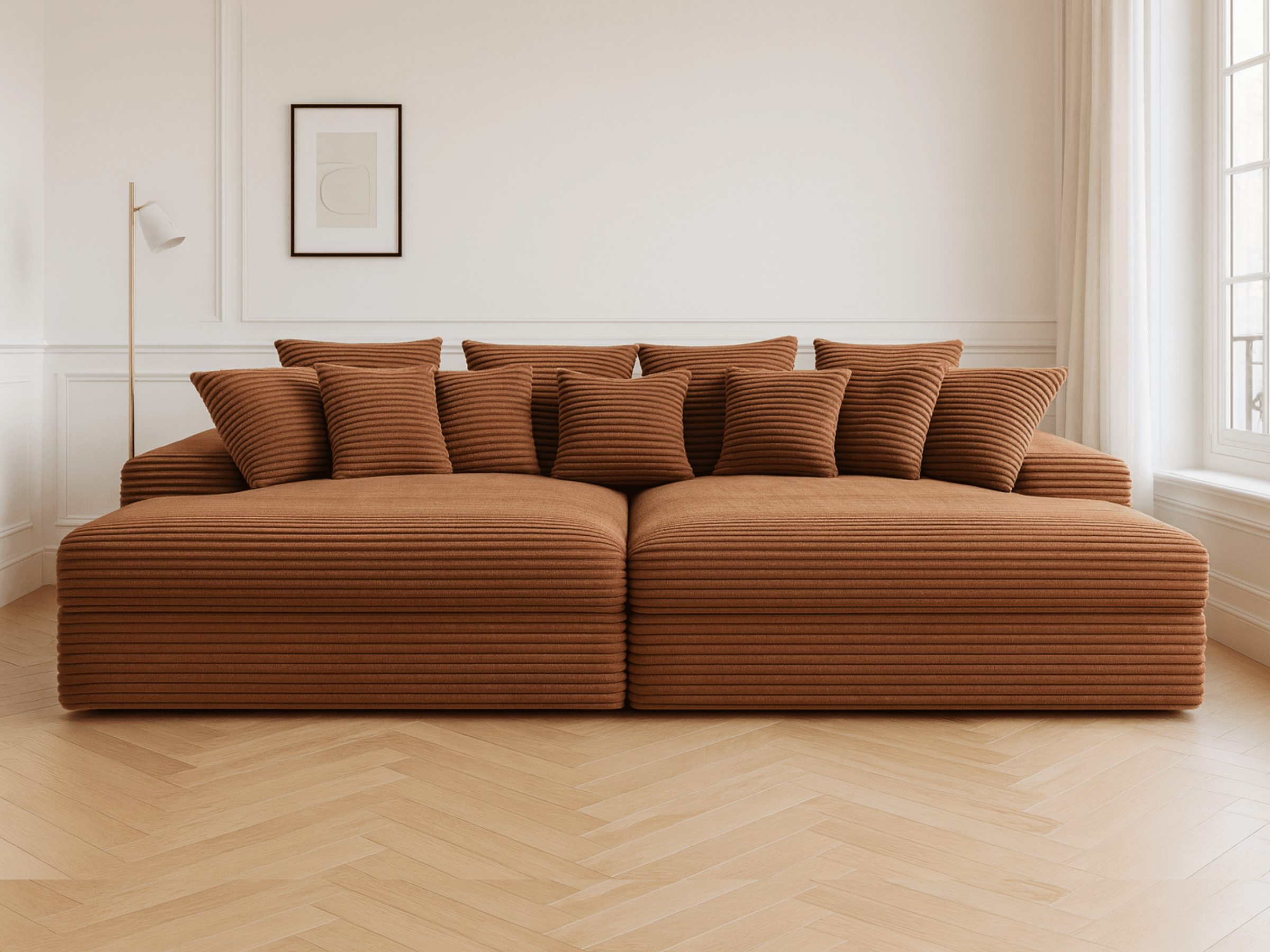 Canapé en velours côtelé doux OPERA