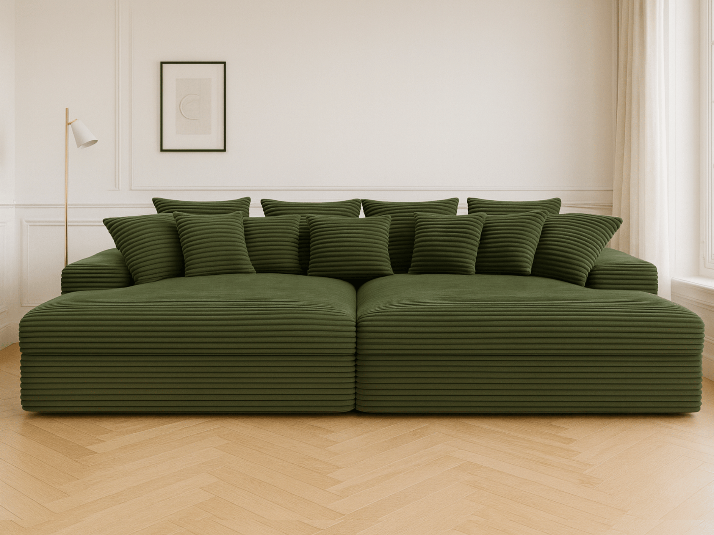 Canapé en velours côtelé doux OPERA