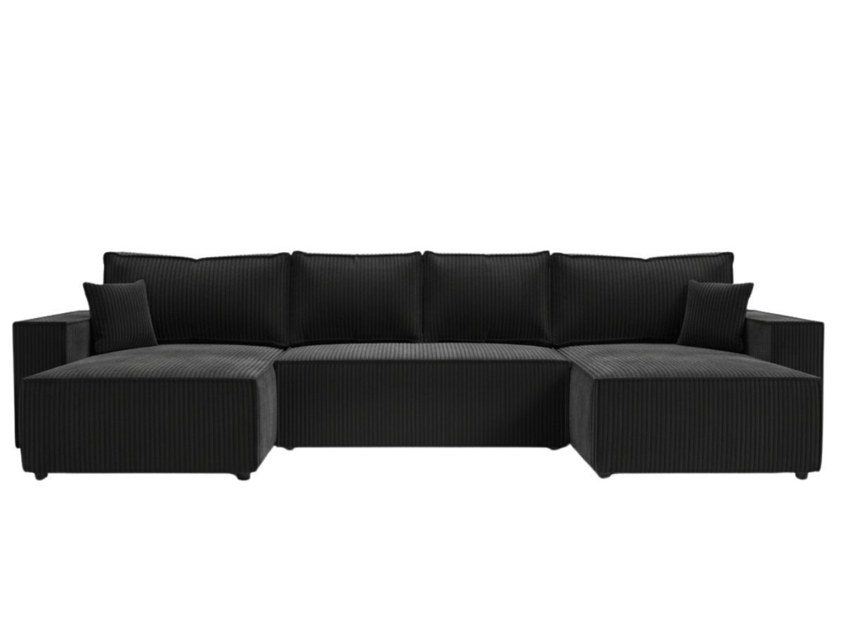 Canapé d'angle convertible velours côtelé doux Rivoli