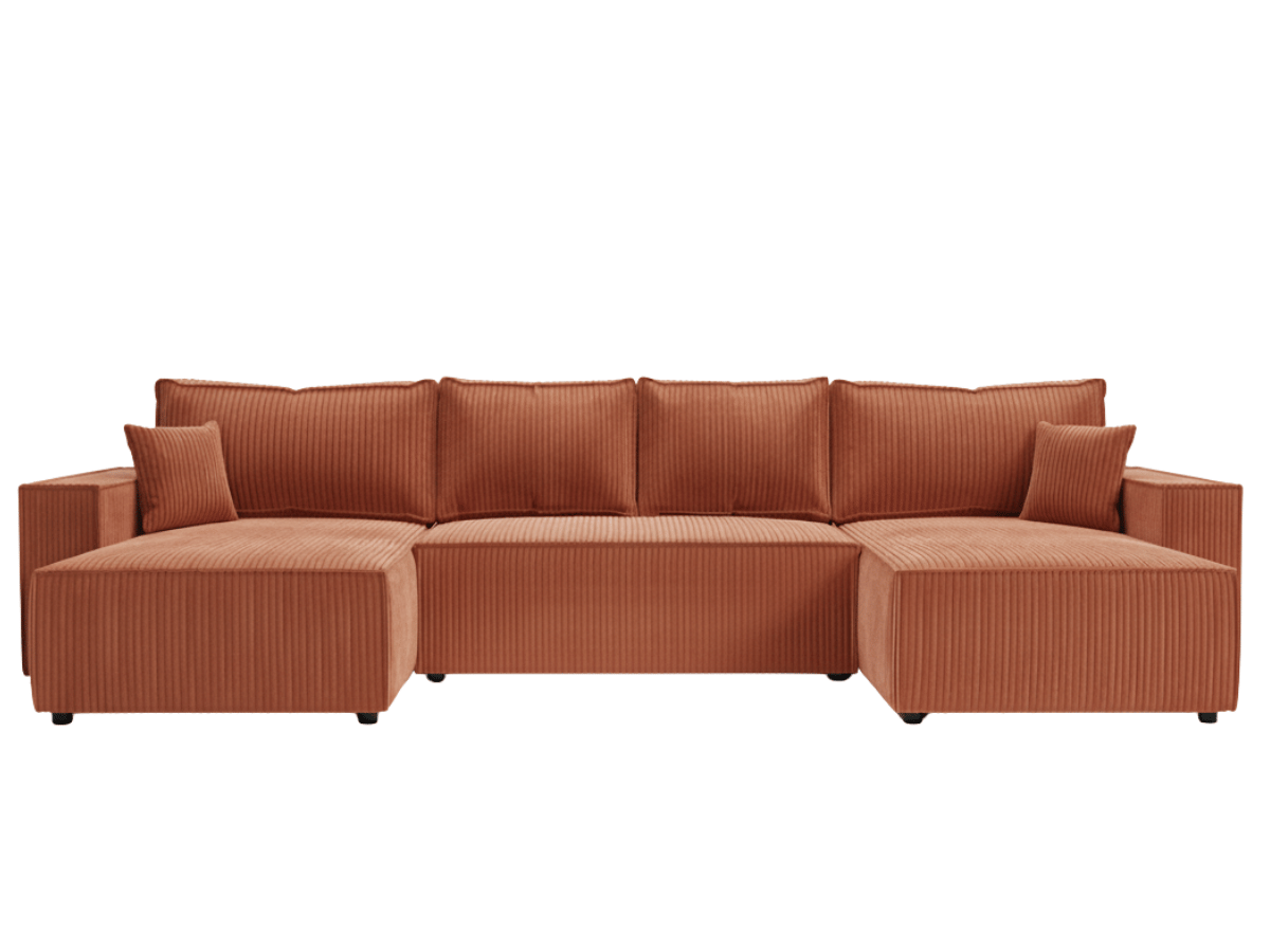 Canapé d'angle convertible velours côtelé doux Rivoli