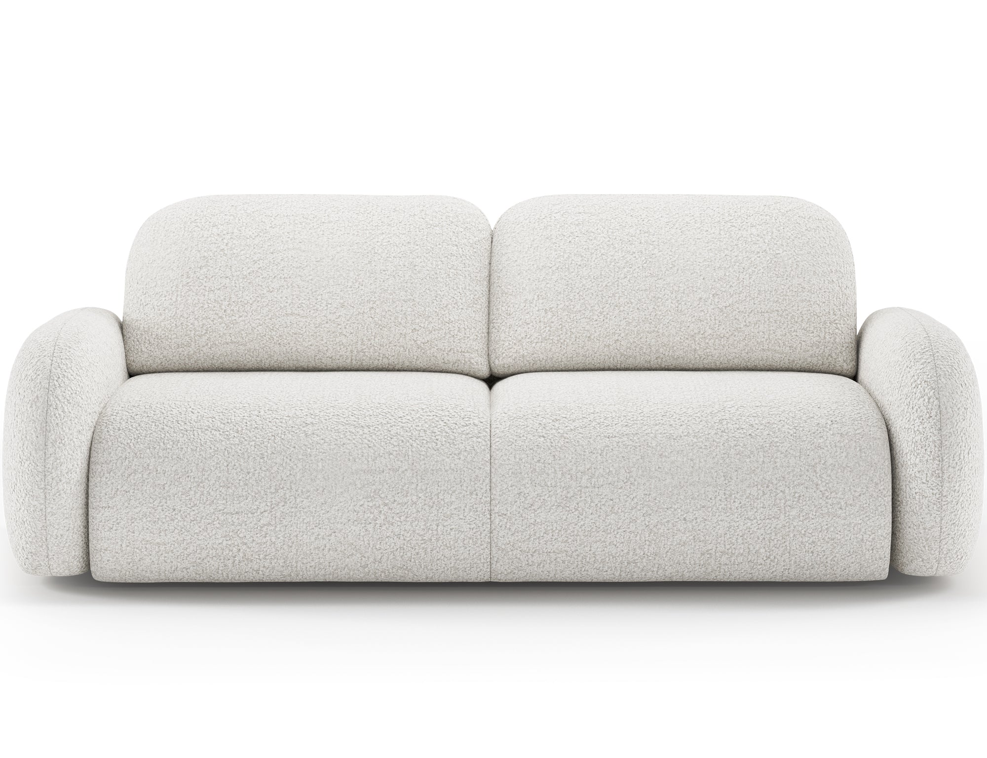 Canapé convertible design CADET avec coffre de rangement - Bouclette chinée crème - vue 1