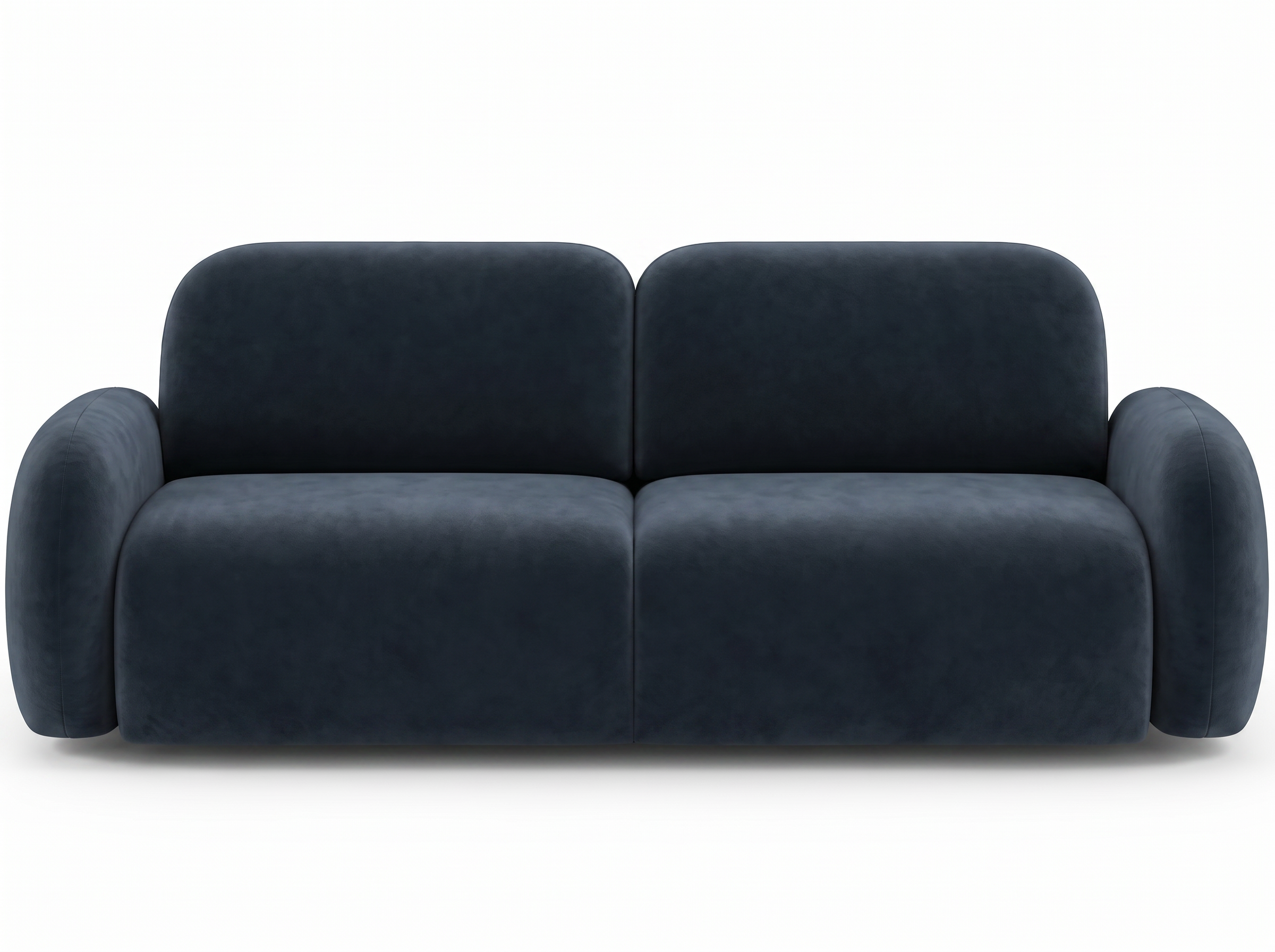 Canapé convertible design CADET avec coffre de rangement - Velours bleu marine - vue 1