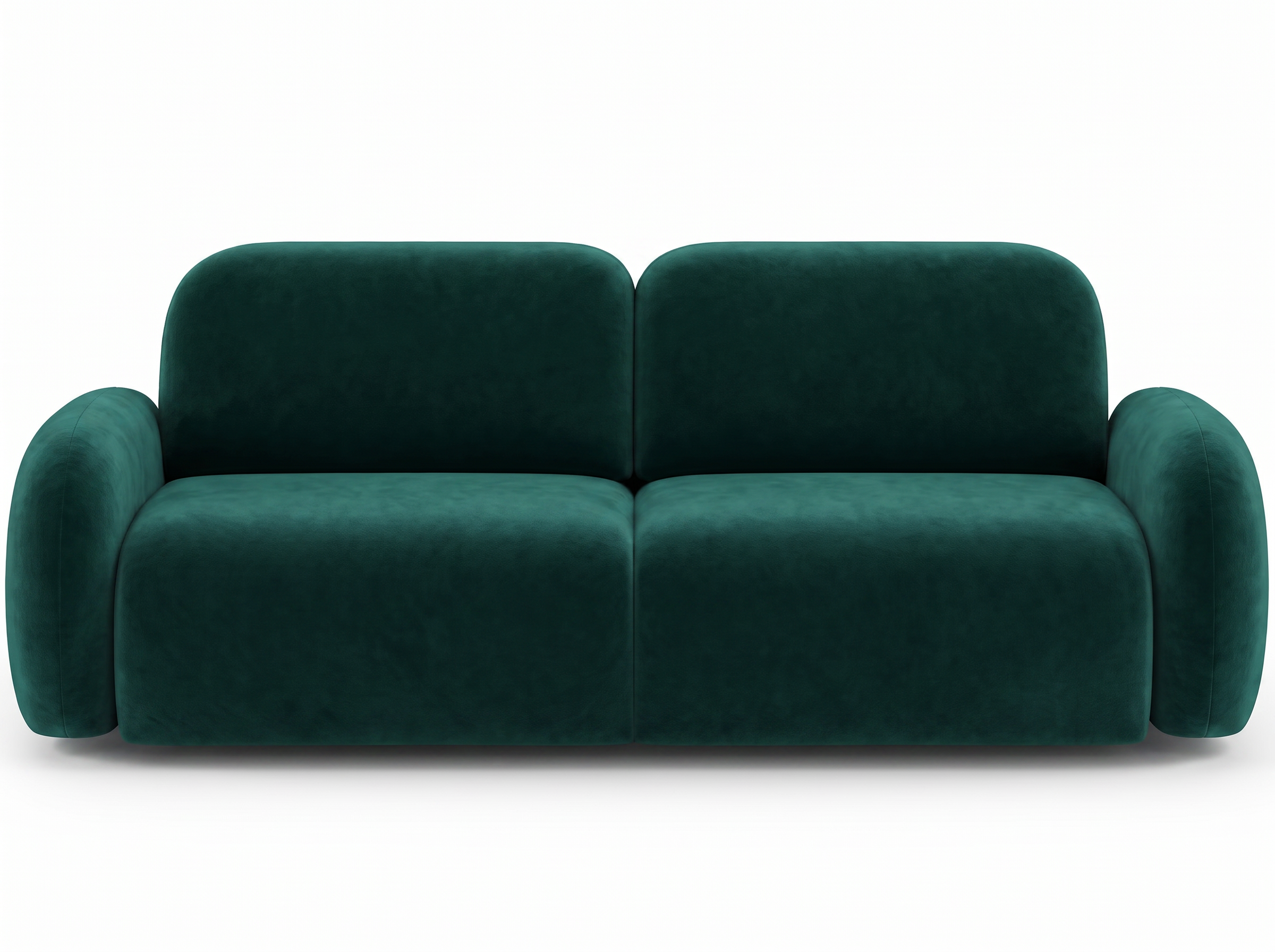 Canapé convertible design CADET avec coffre de rangement - Velours vert sapin - vue 1