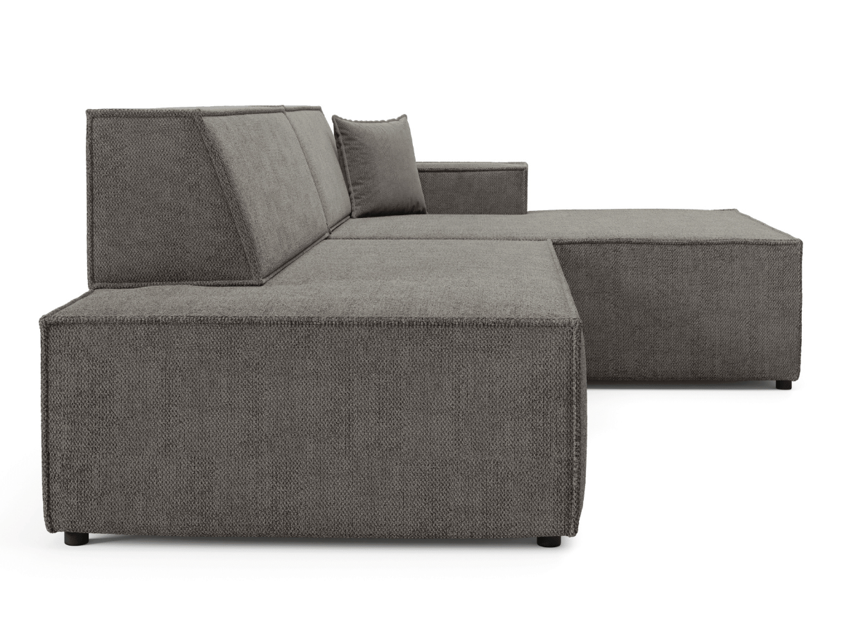 Gran sofá cama esquinero de pana beige GRENELLE