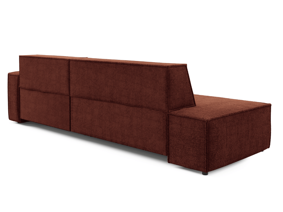 Gran sofá cama esquinero de pana beige GRENELLE