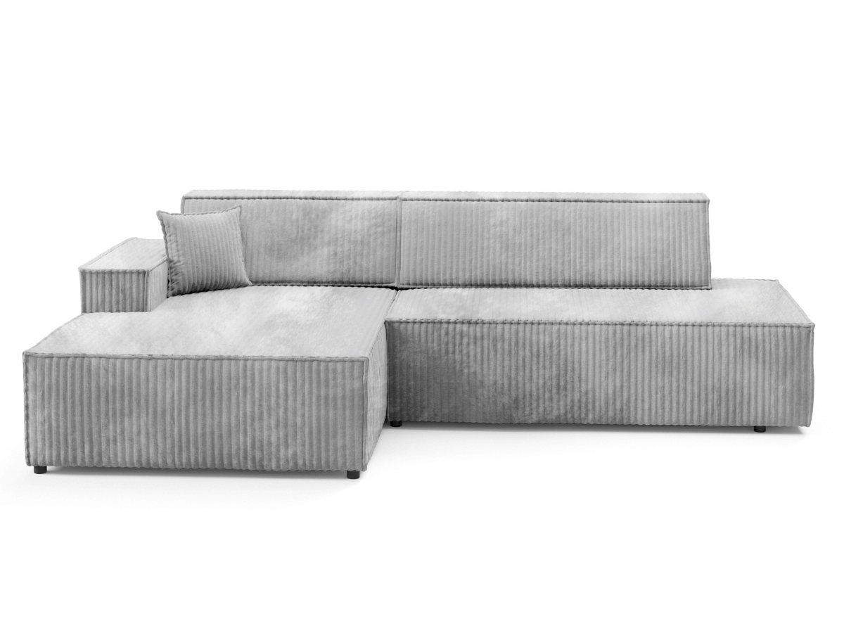 Gran sofá cama esquinero de pana beige GRENELLE