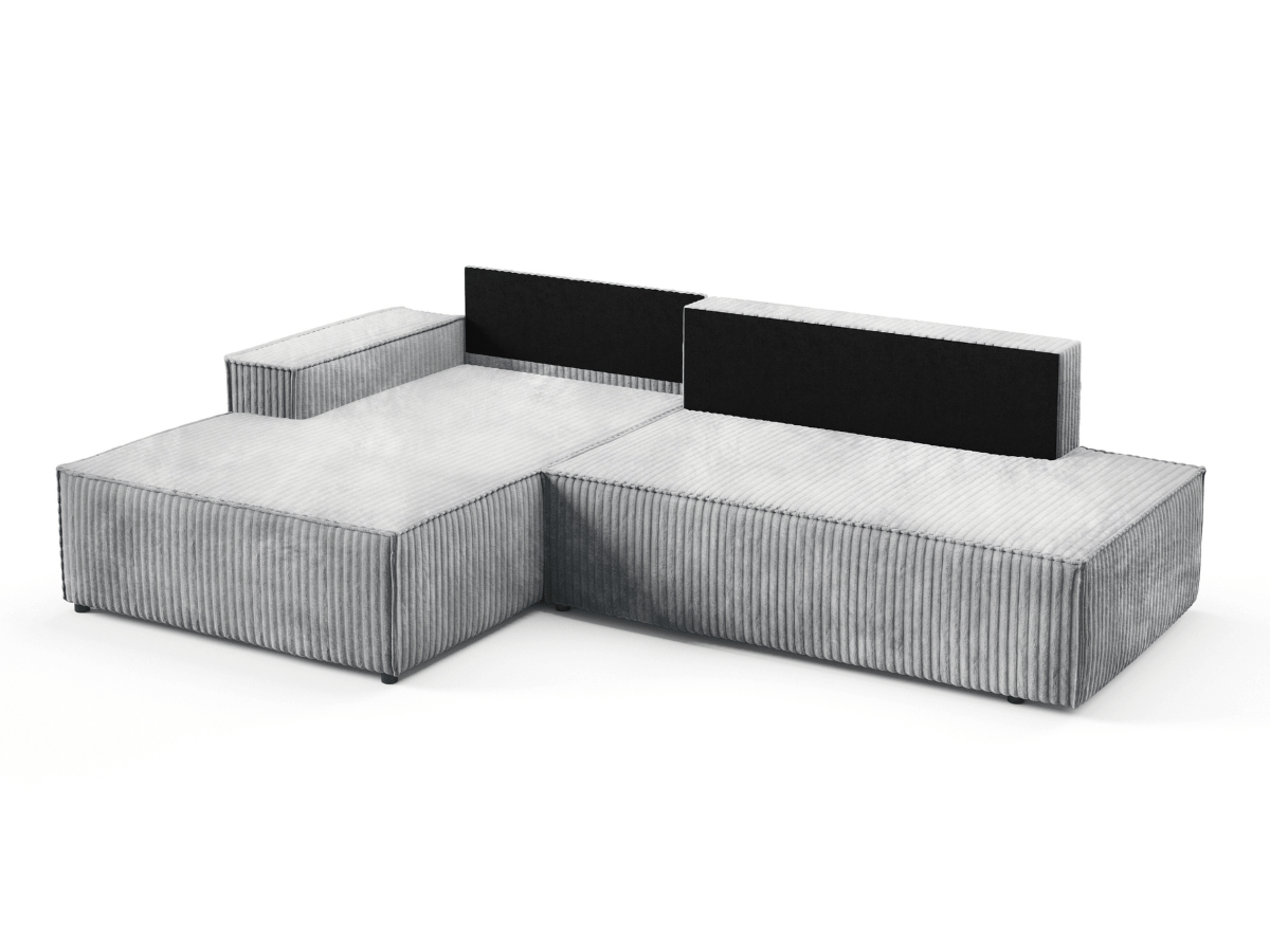 Gran sofá cama esquinero de pana beige GRENELLE