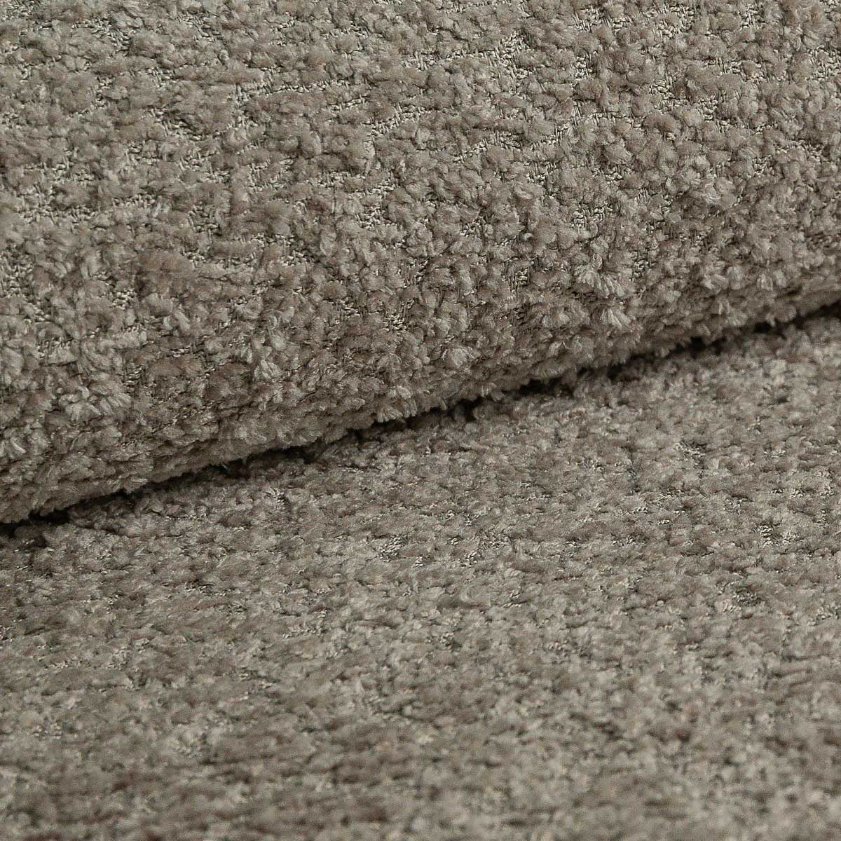 Canapé d'angle convertible design ALESIA avec coffre de rangement - Bouclette chinée taupe - vue 13