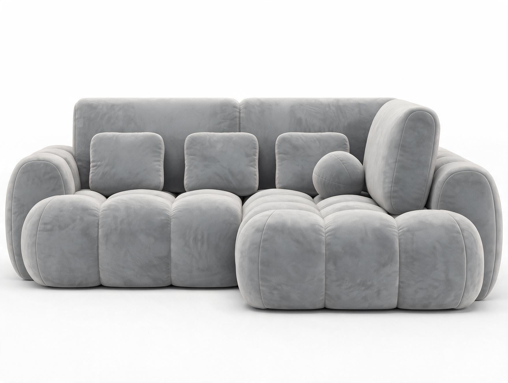 Canapé d'angle convertible design AUBER avec coffre de rangement