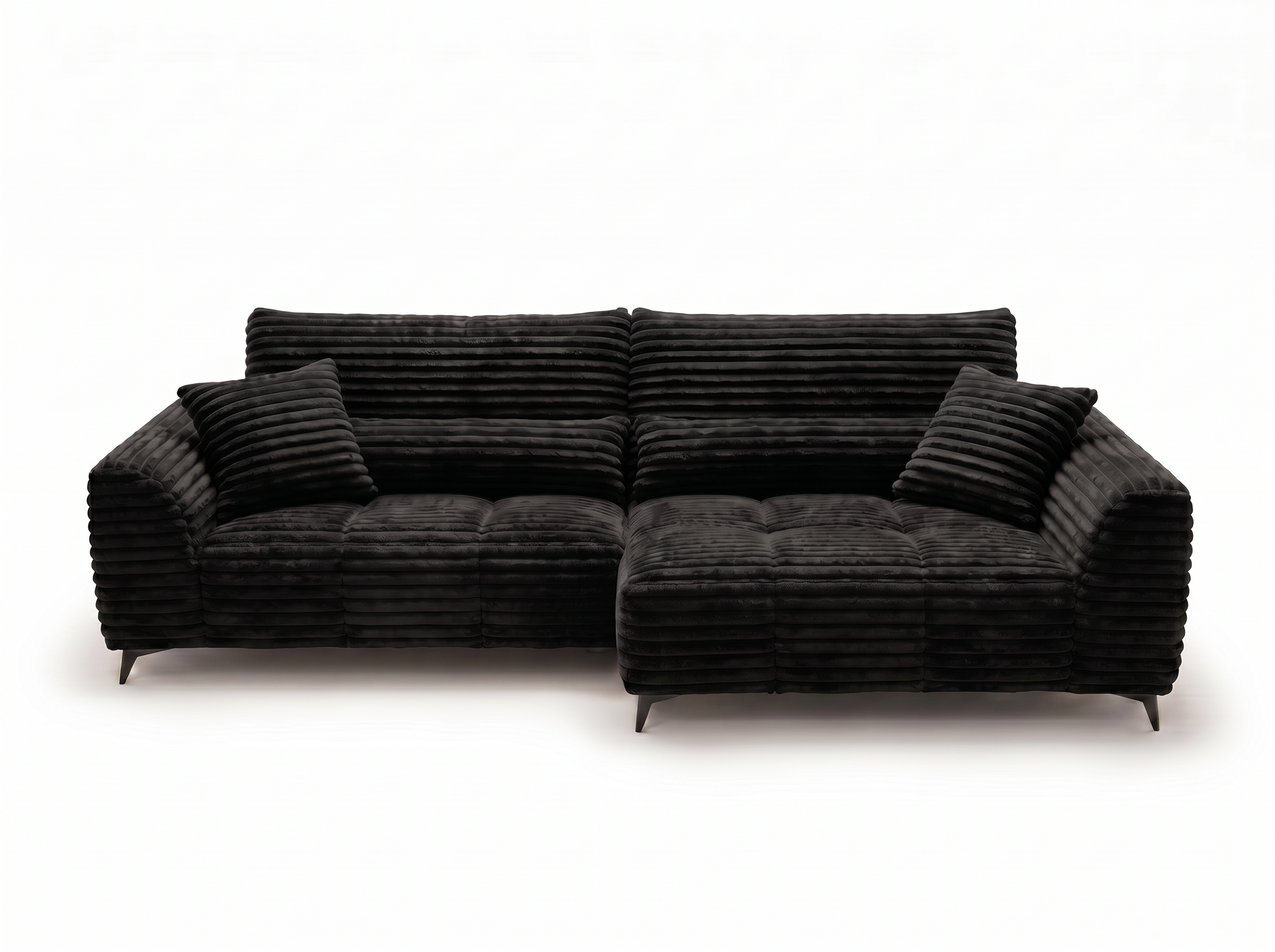 Canapé d'angle convertible design BATIGNOLLES avec coffre de rangement - vue 2