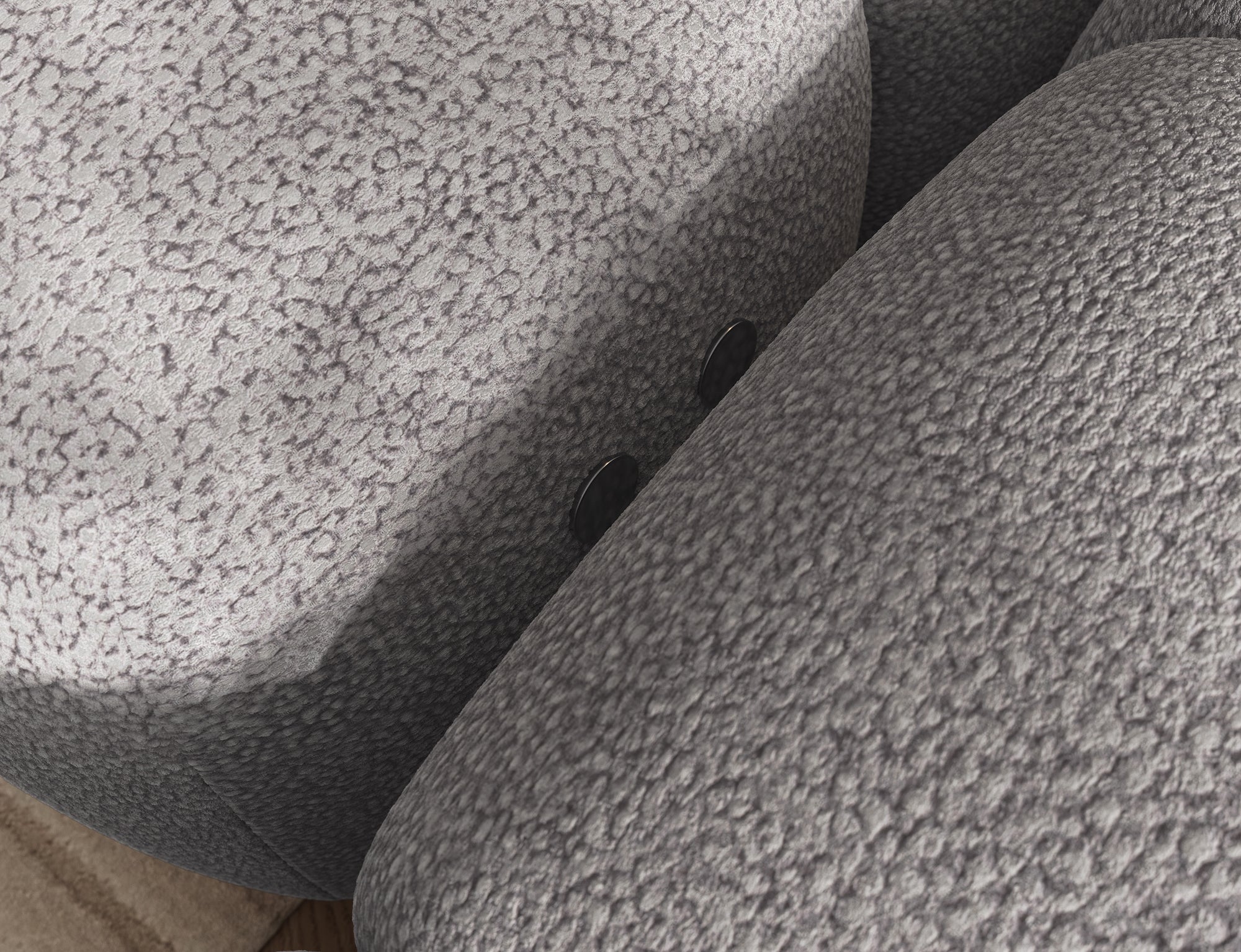 Canapé d'angle convertible design DUROC avec extension électrique - Boucle gris - vue 9
