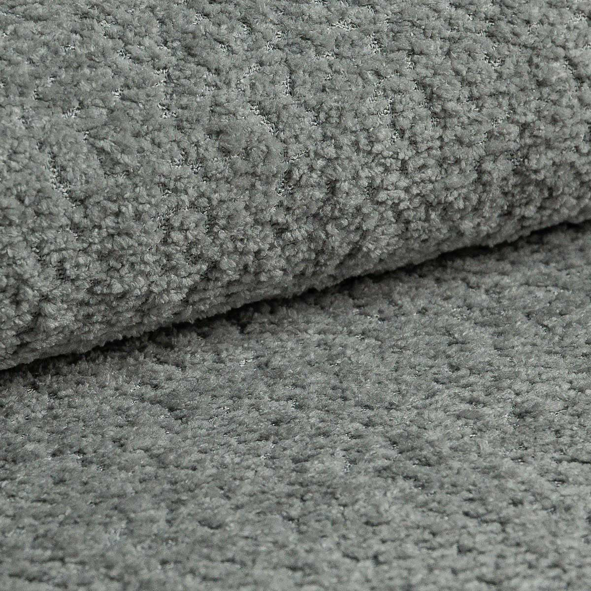 Canapé d'angle convertible design MIRABEAU avec coffre de rangement - Bouclette chinée gris - vue 13