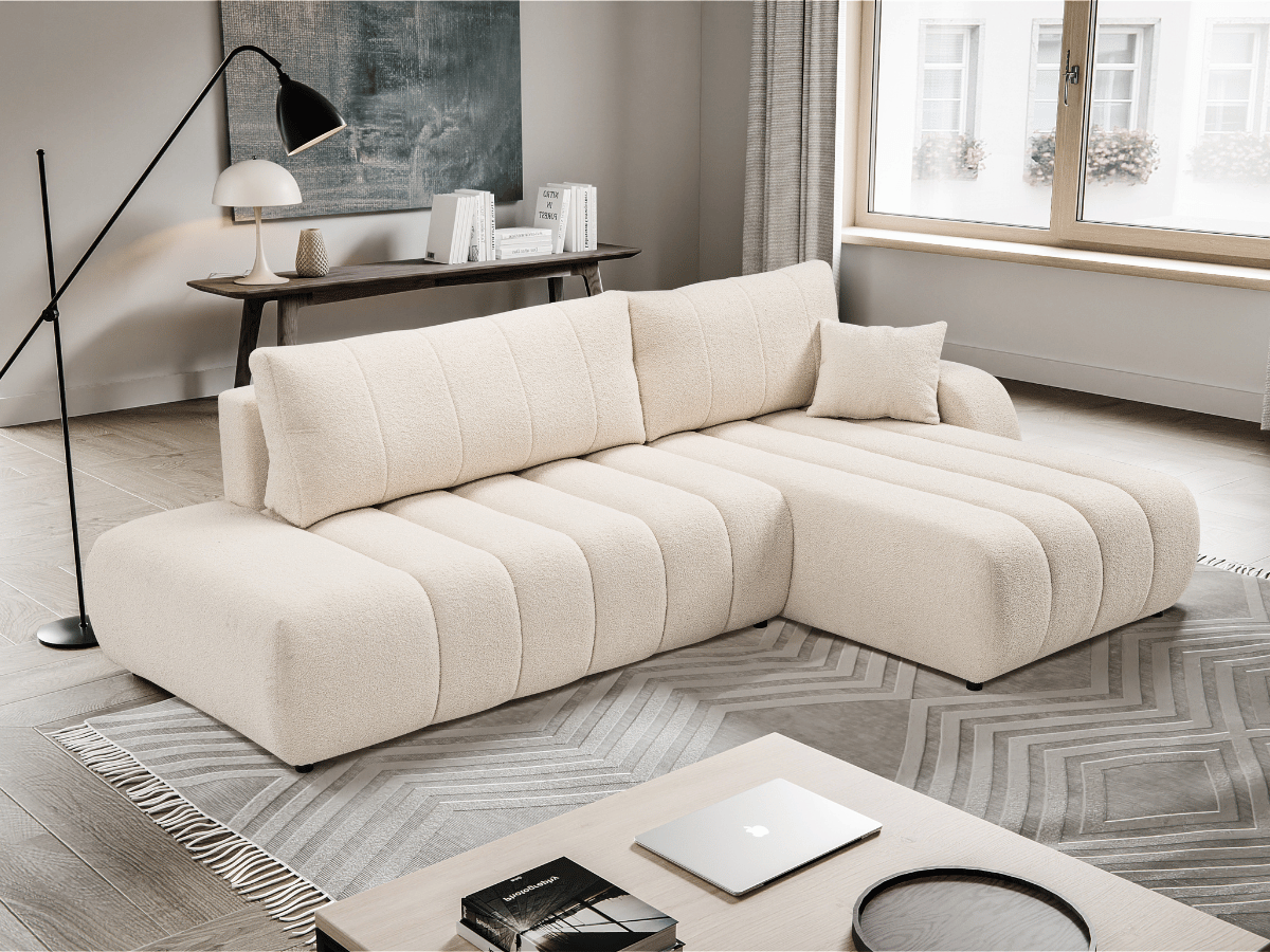Canapé d'angle convertible avec coffre de rangement – AUTEUIL