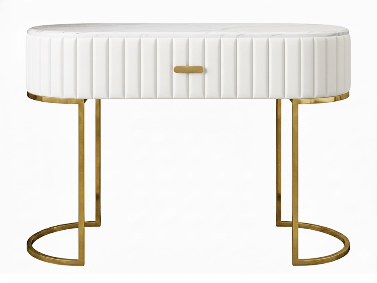 Coiffeuse dessus de table en faux marbre avec tiroir - BODOUME