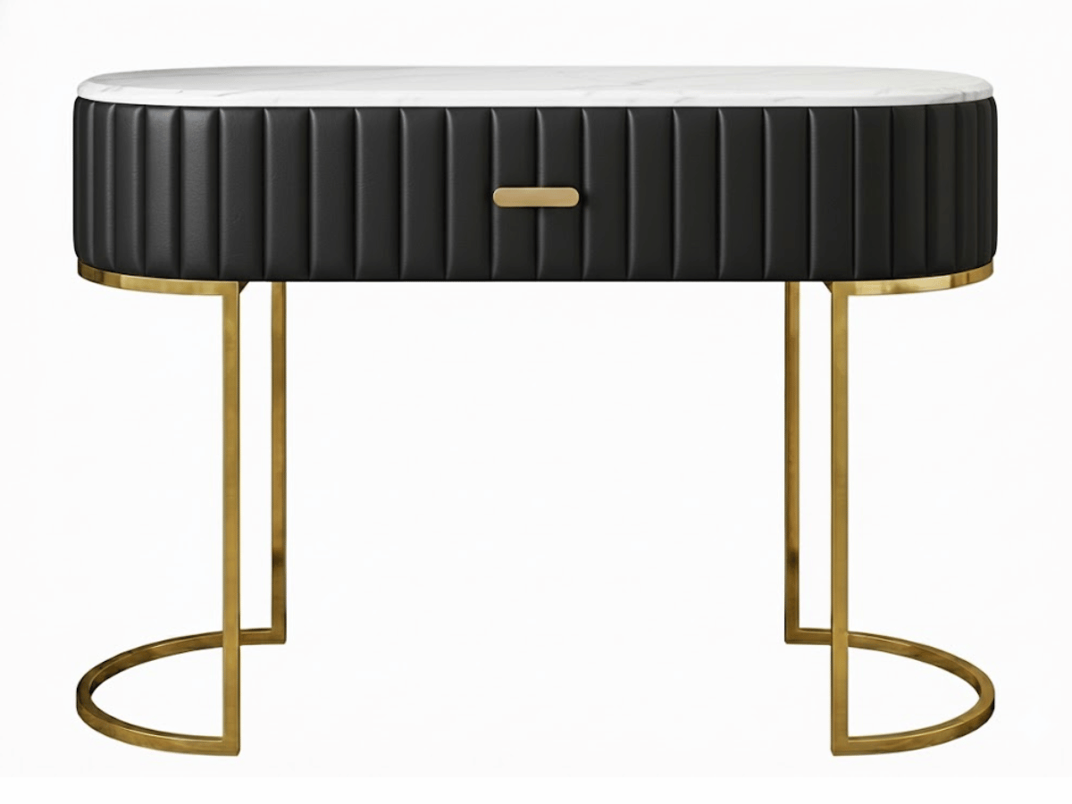 Coiffeuse dessus de table en faux marbre avec tiroir - BODOUME