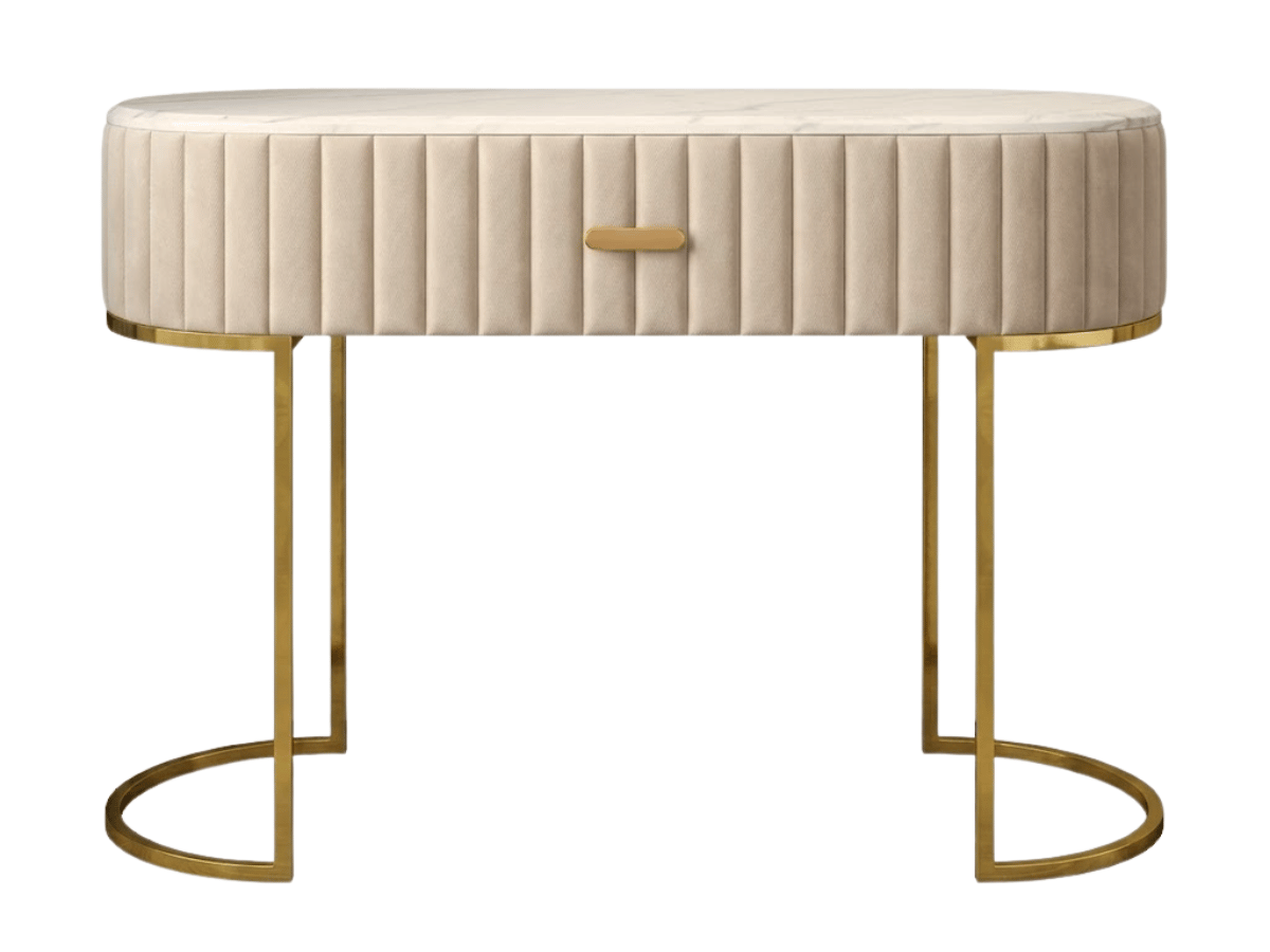 Coiffeuse dessus de table en faux marbre avec tiroir - BODOUME